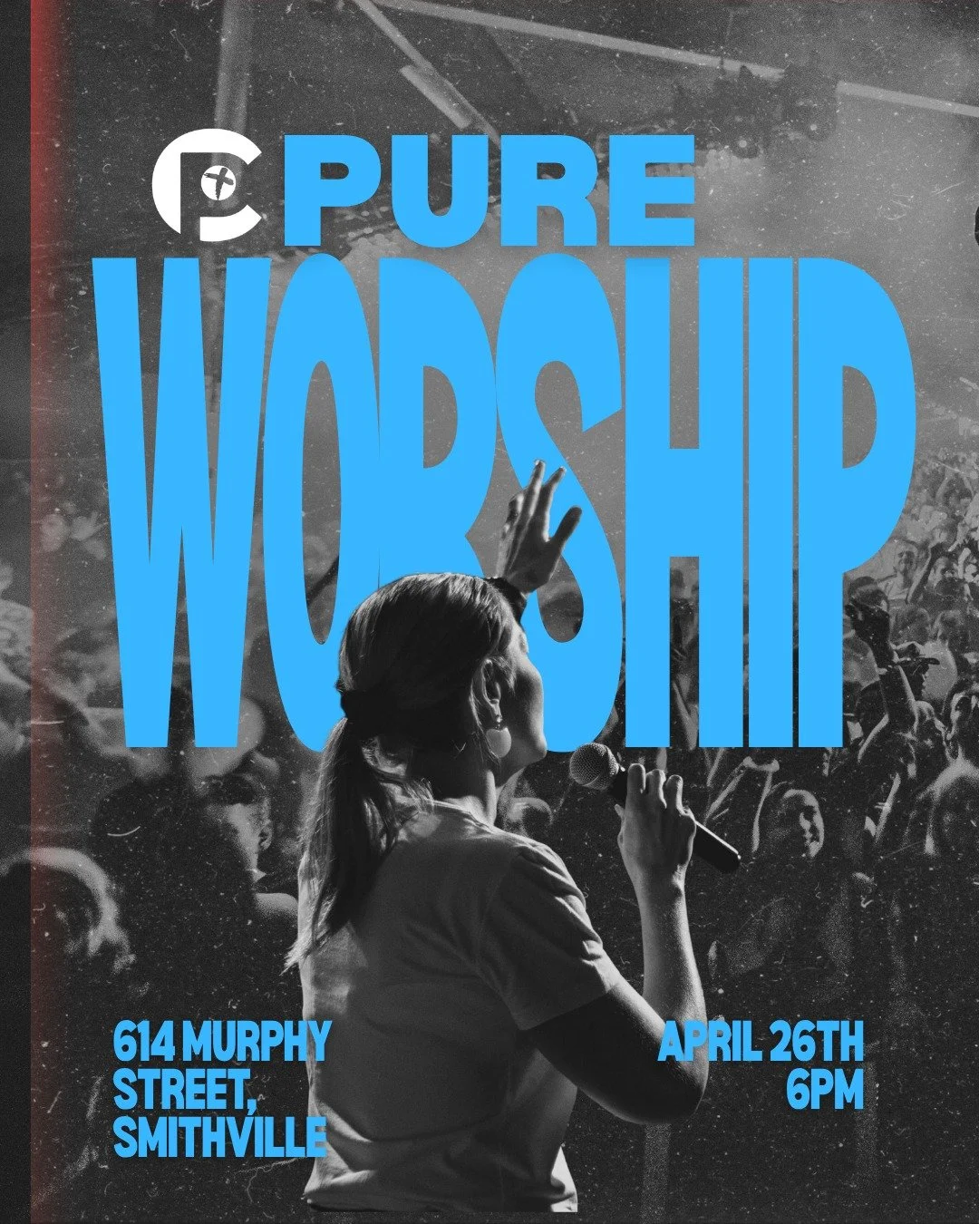 You&rsquo;re invited to Pure Worship &mdash; a night set apart for His presence.
📍 Smithville Campus
🗓 April 26
⏰ 6pm
Come experience an evening of uninterrupted worship, praise, and prayer as we gather one last time in this space. Let&rsquo;s cele