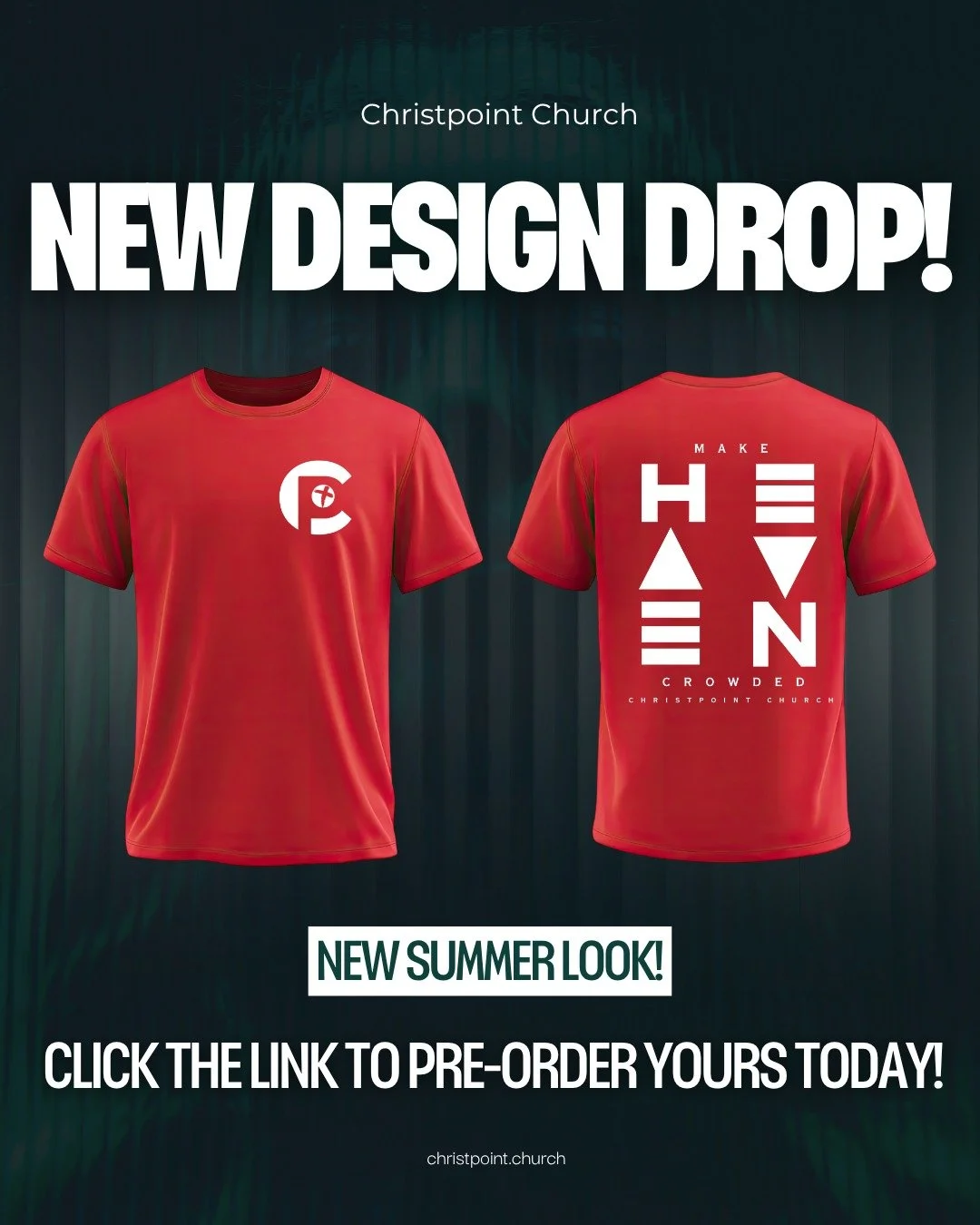 Our brand-new "Make Heaven Crowded" t-shirt is now available for pre-order!
More than just a shirt, it's a reminder of the mission we're called to live every day&mdash;to love people, share Jesus, and make an eternal impact.
Whether you're 