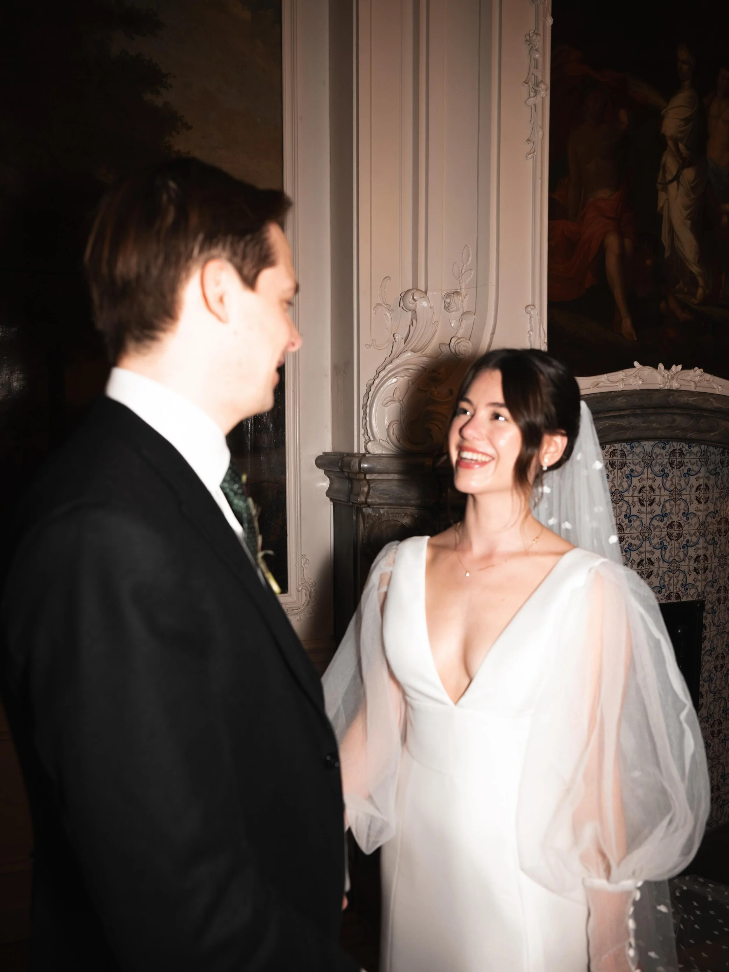 The best wedding photos are rarely the perfectly posed ones:

* The quiet hand squeeze during the vows.
* That deep breath together right after the ceremony ends.
* Tears being wiped away during speeches.
* Laughing together when something doesn&rsqu