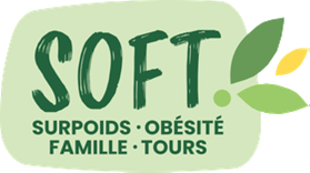 Logo « SOFT », service d’aide contre le surpoids et l’obésité pour toute la famille et tous les âges.