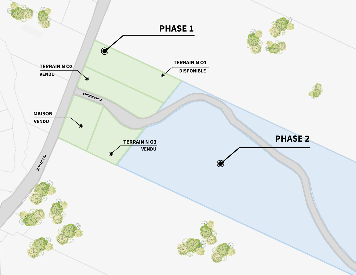 Plan du projet de développement à Petit-Saguenay