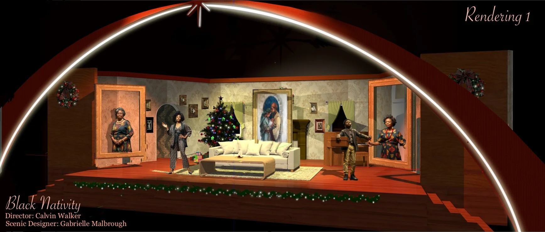 Black Nativity - Scenic Design (Bishop Arts Theatre Center 25') 