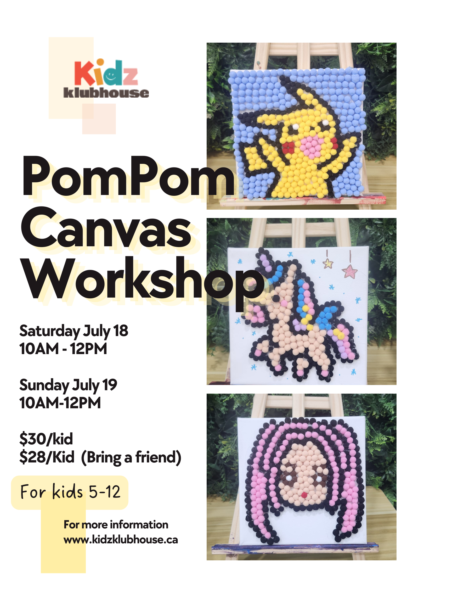 Pom Pom Canvas Weekend Workshop