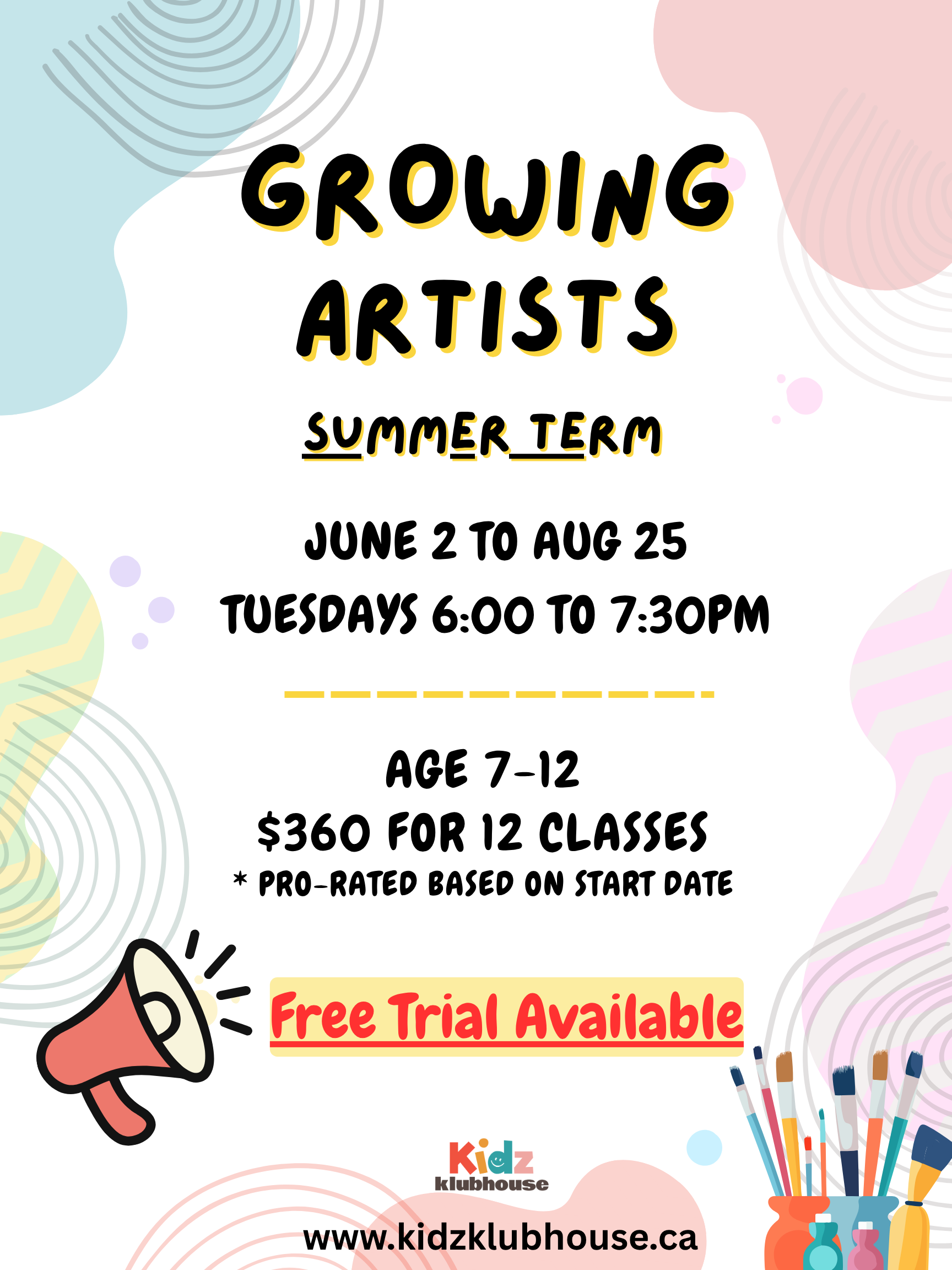 Growing Artists Art Class