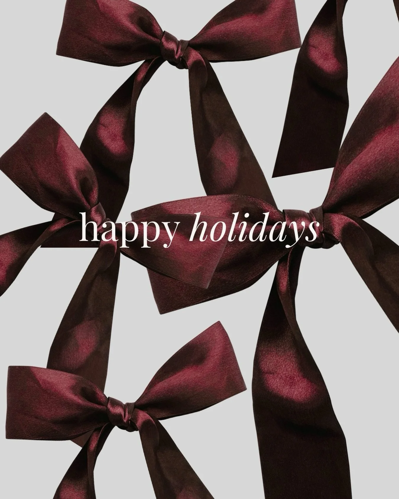 From our team to you, Happy Holidays 🤍

Our holiday break begins today. We will be closed through the new year, and reopen on Friday, 1/2/26.