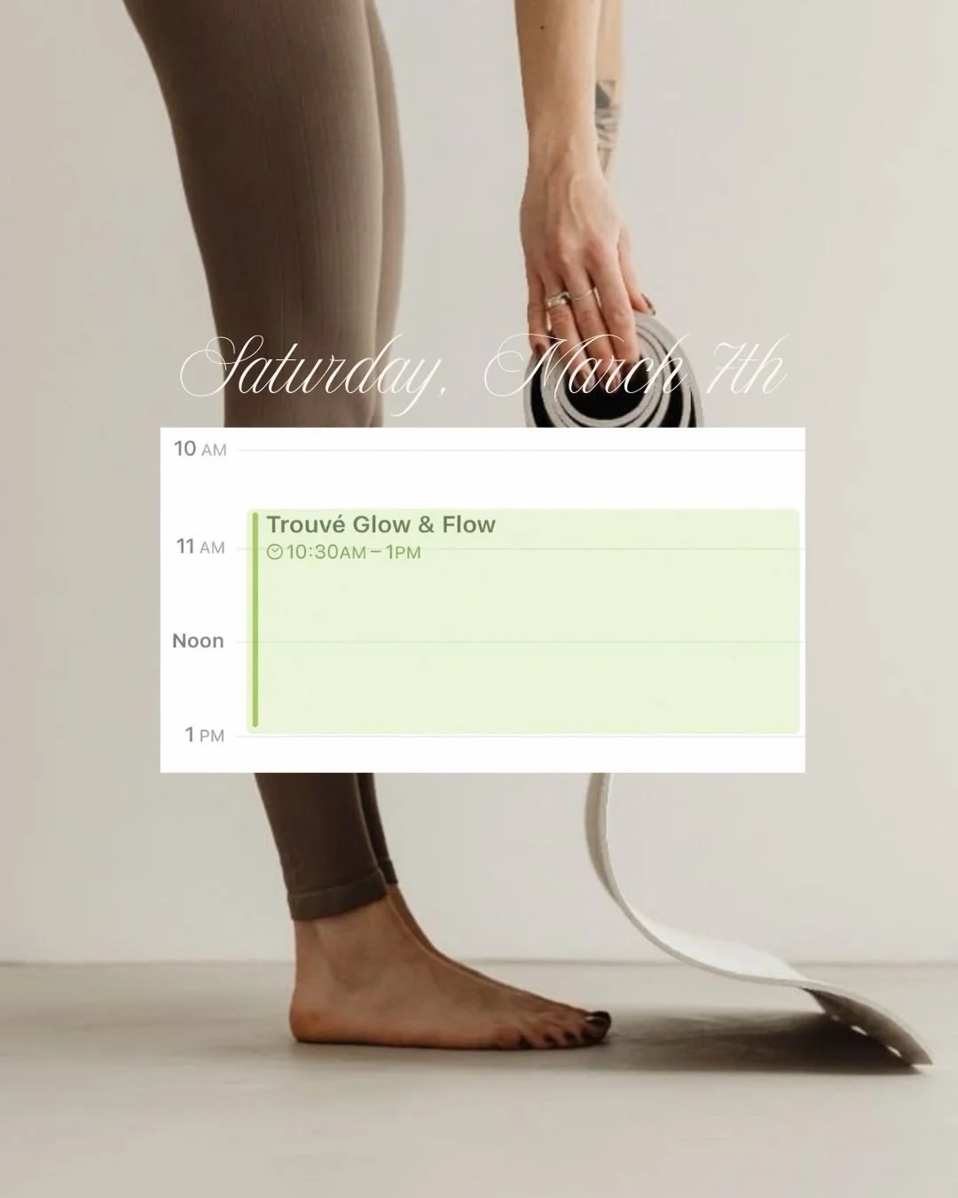 🤍JOIN US SATURDAY, MARCH 7TH 🤍 

Start your morning with movement, connection, and a little glow ✨

Reserve your spot for for an energizing mat pilates class followed by a curated wellness social you won&rsquo;t want to miss. You&rsquo;ll sculpt &a