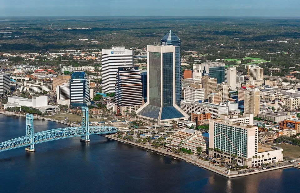 Downtown Jacksonville, Florida skyline and Main Street Bridge