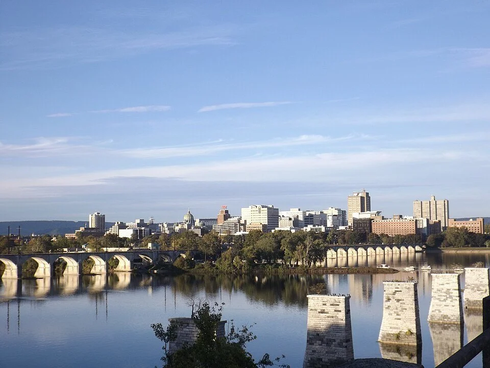 Harrisburg skyline across the Susquehanna River, Pennsylvania