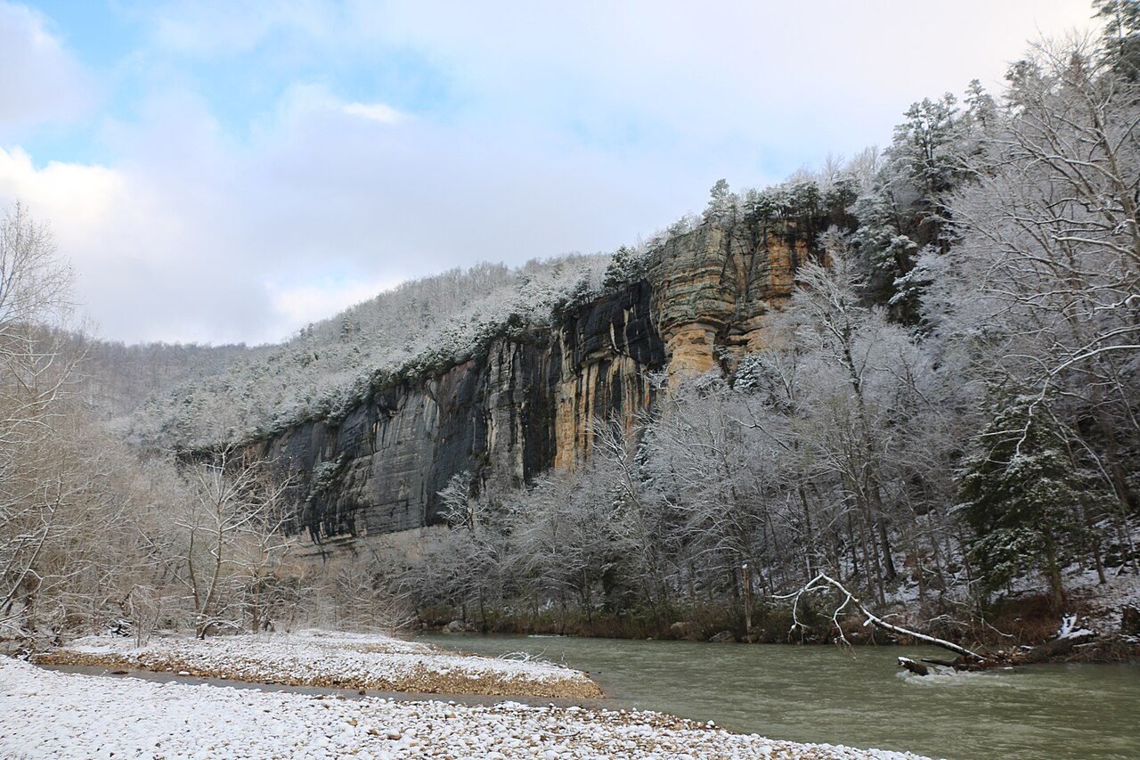 Roark Bluff and the Buffalo River in Arkansas