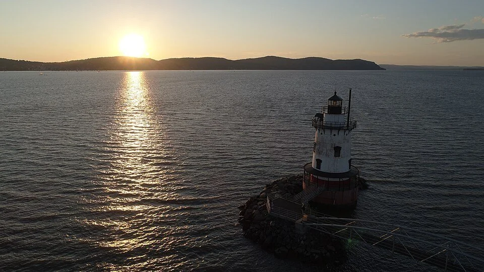 Tarrytown Lighthouse on the Hudson River in Westchester, New York