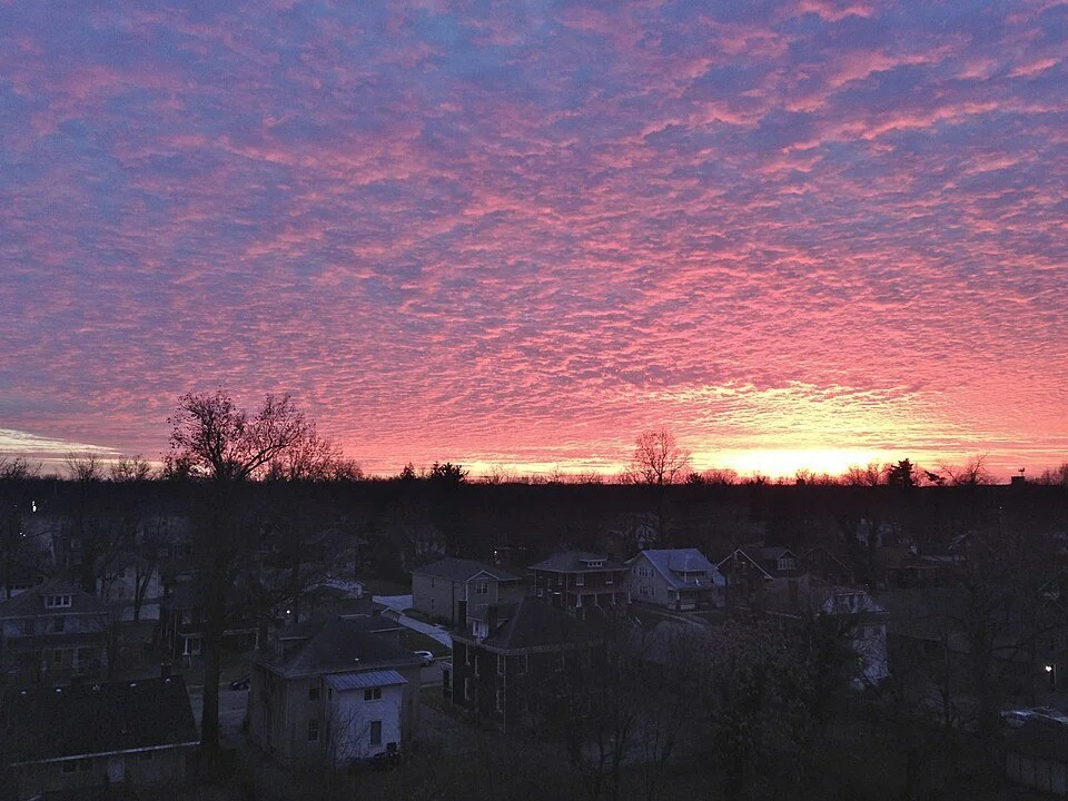 Sunset over Lexington, Kentucky