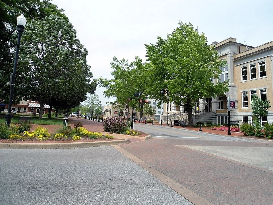 Downtown square in Bentonville, Northwest Arkansas