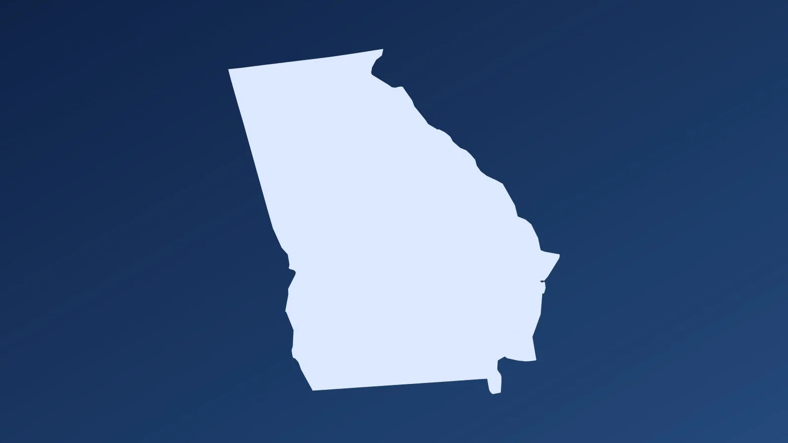 Rendered Georgia state outline for the Airloom drone show location guide
