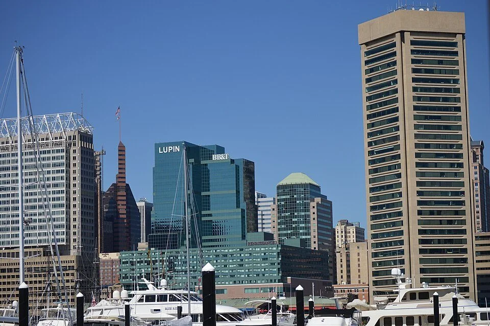 Inner Harbor skyline in Baltimore, Maryland