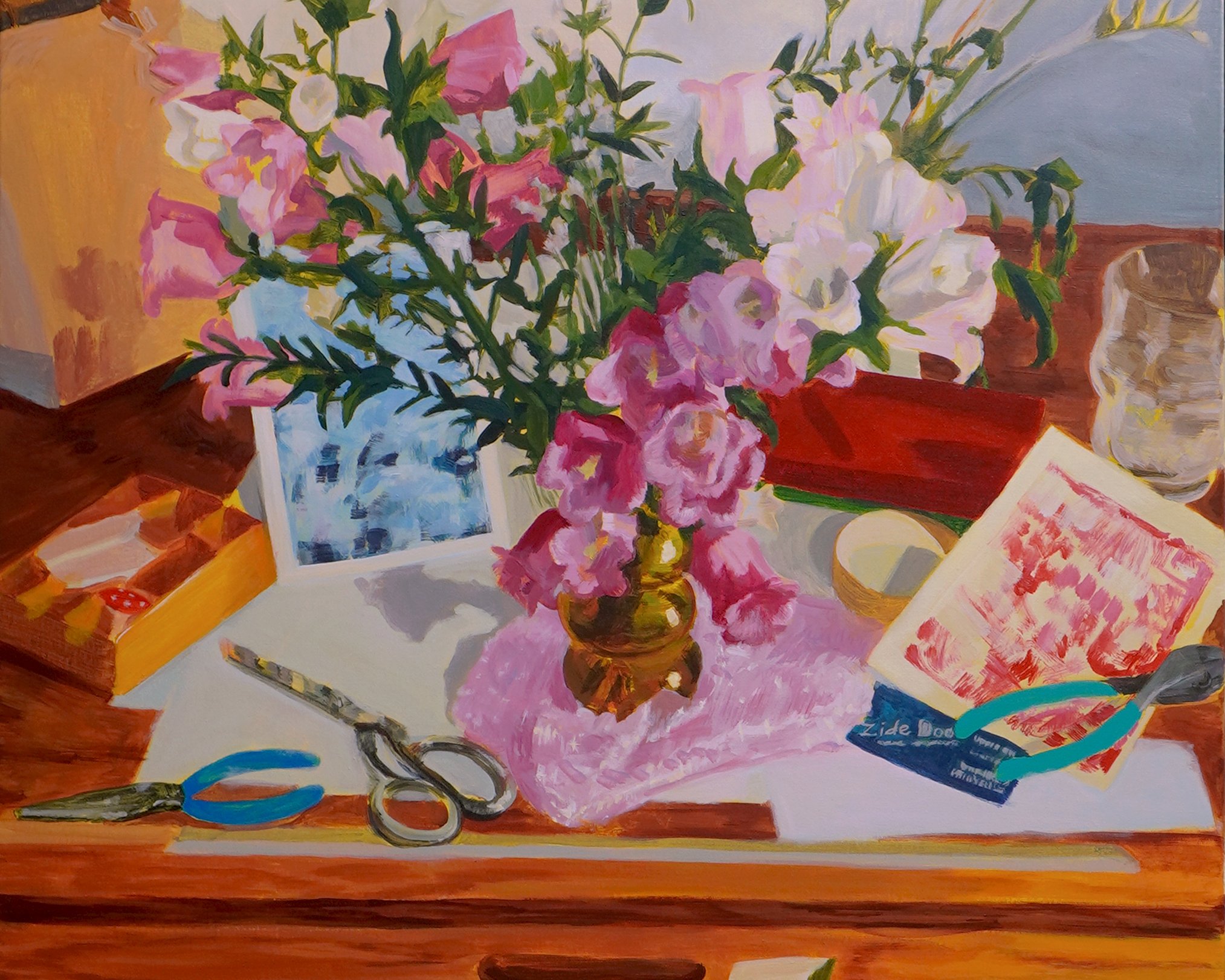 VERY BORING STILL LIFE, 40X30”, acrylic on linen canvas, 2024