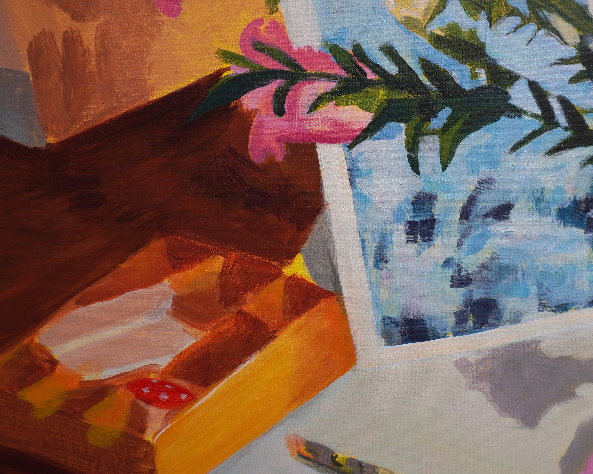 VERY BORING STILL LIFE, 40X30”, acrylic on linen canvas, 2024