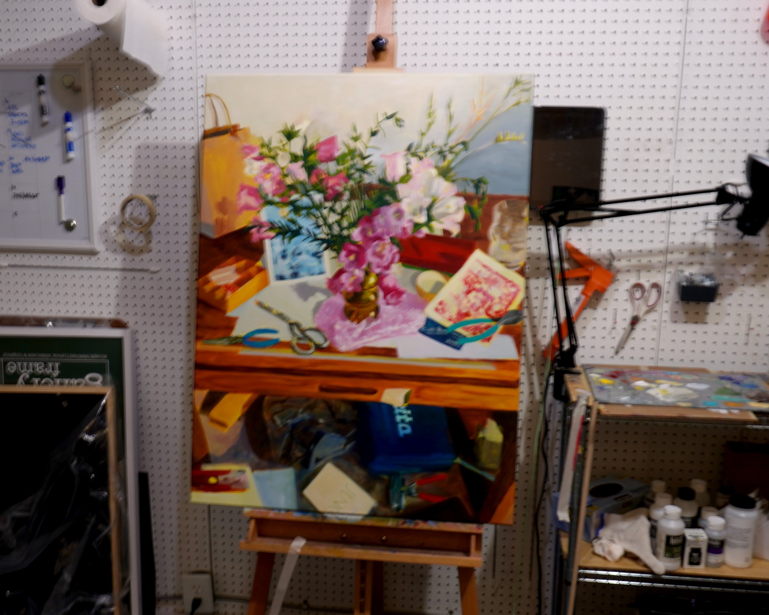VERY BORING STILL LIFE, 40X30”, acrylic on linen canvas, 2024