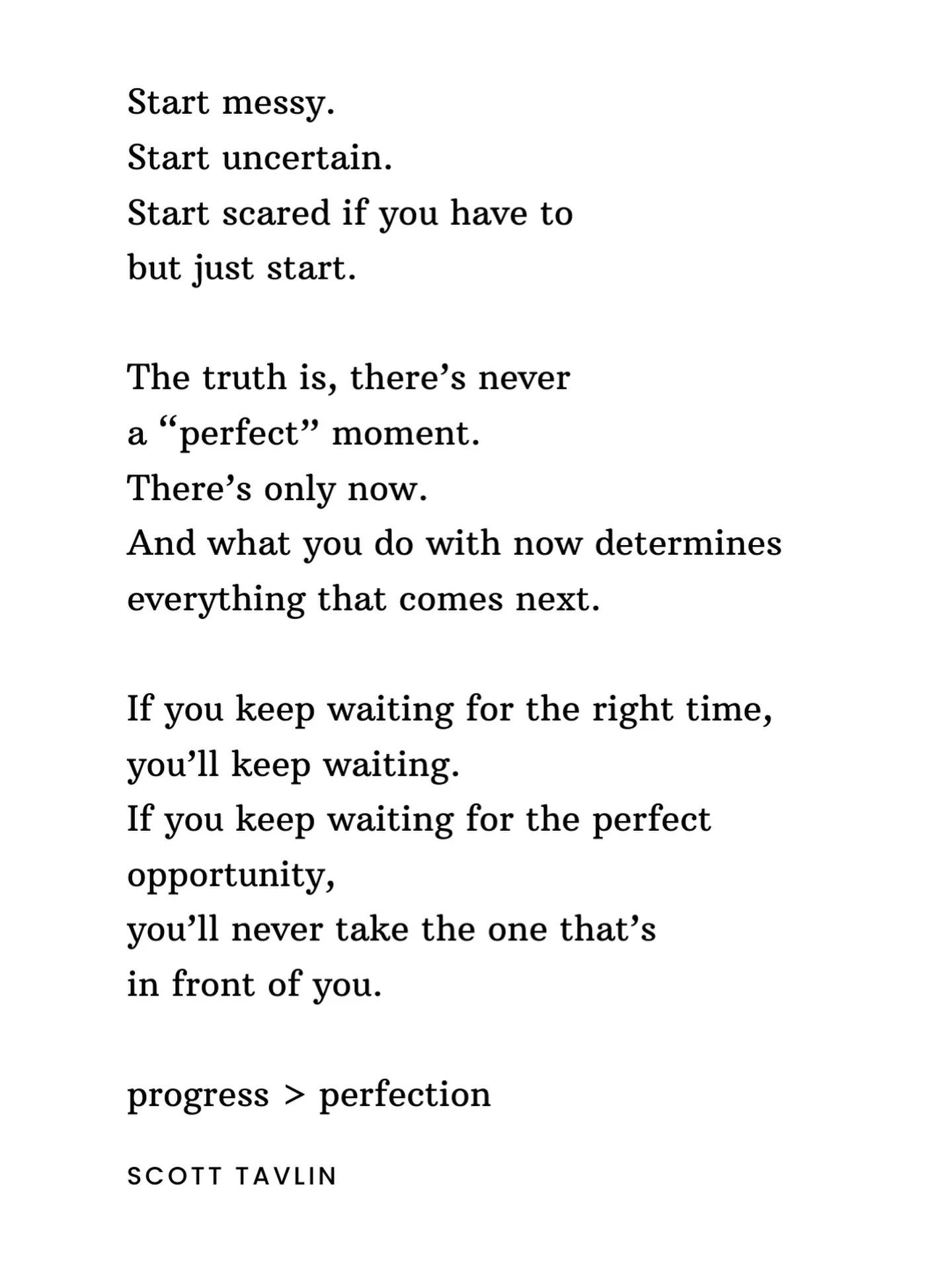 One phrase I will have on repeat this next year it&rsquo;s progress over perfection. Begin with what you have and see how far you will go!