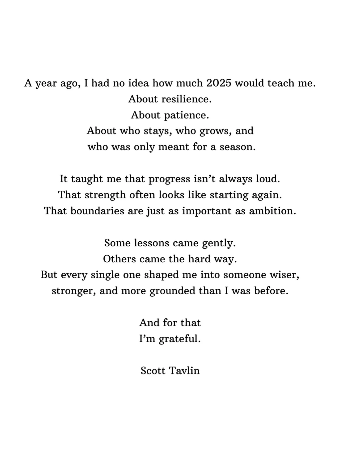 What lessons has this year taught you? 🤍
