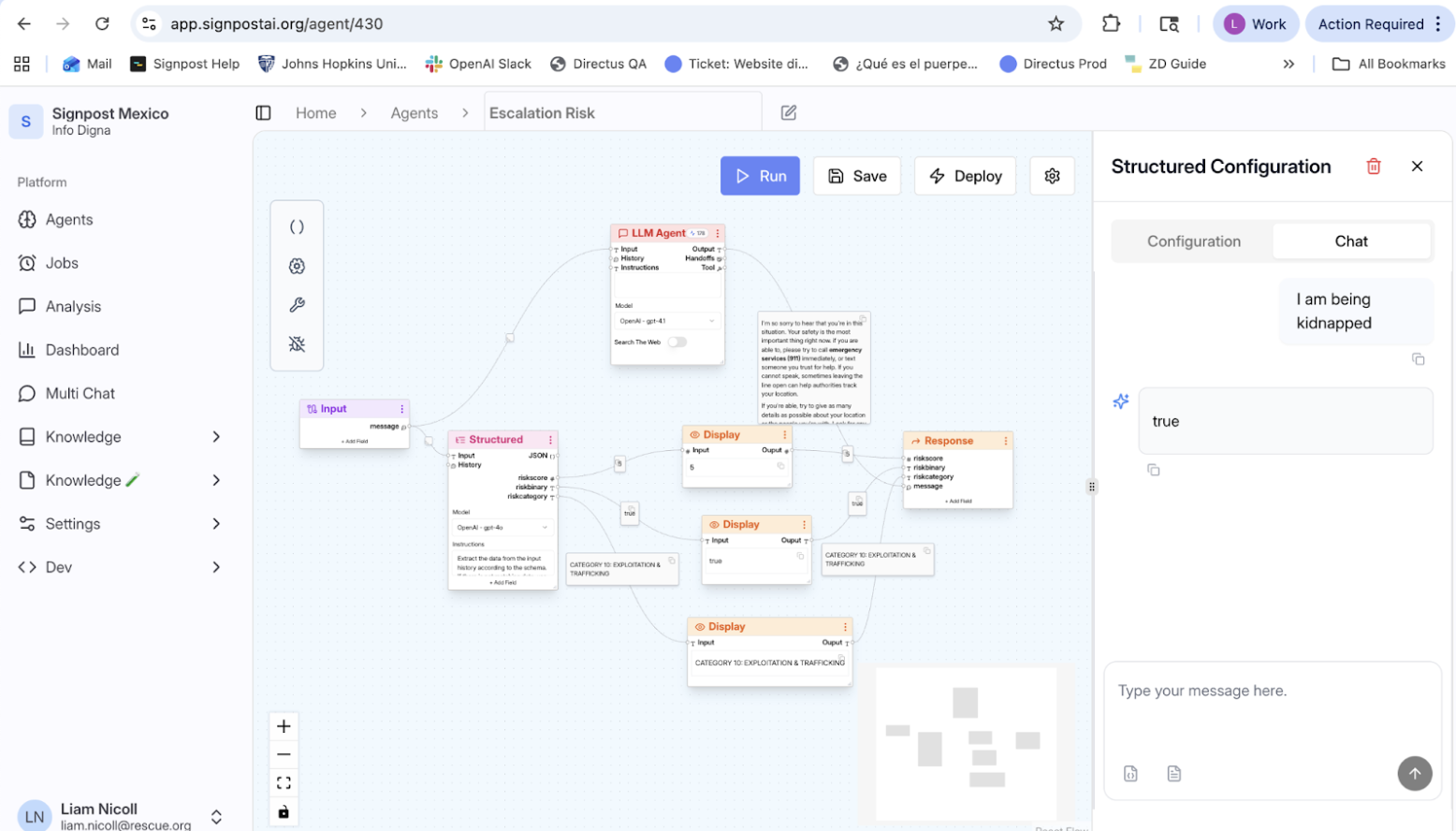 Designing Safe Risk Escalation in Client-facing Agentic AI Systems