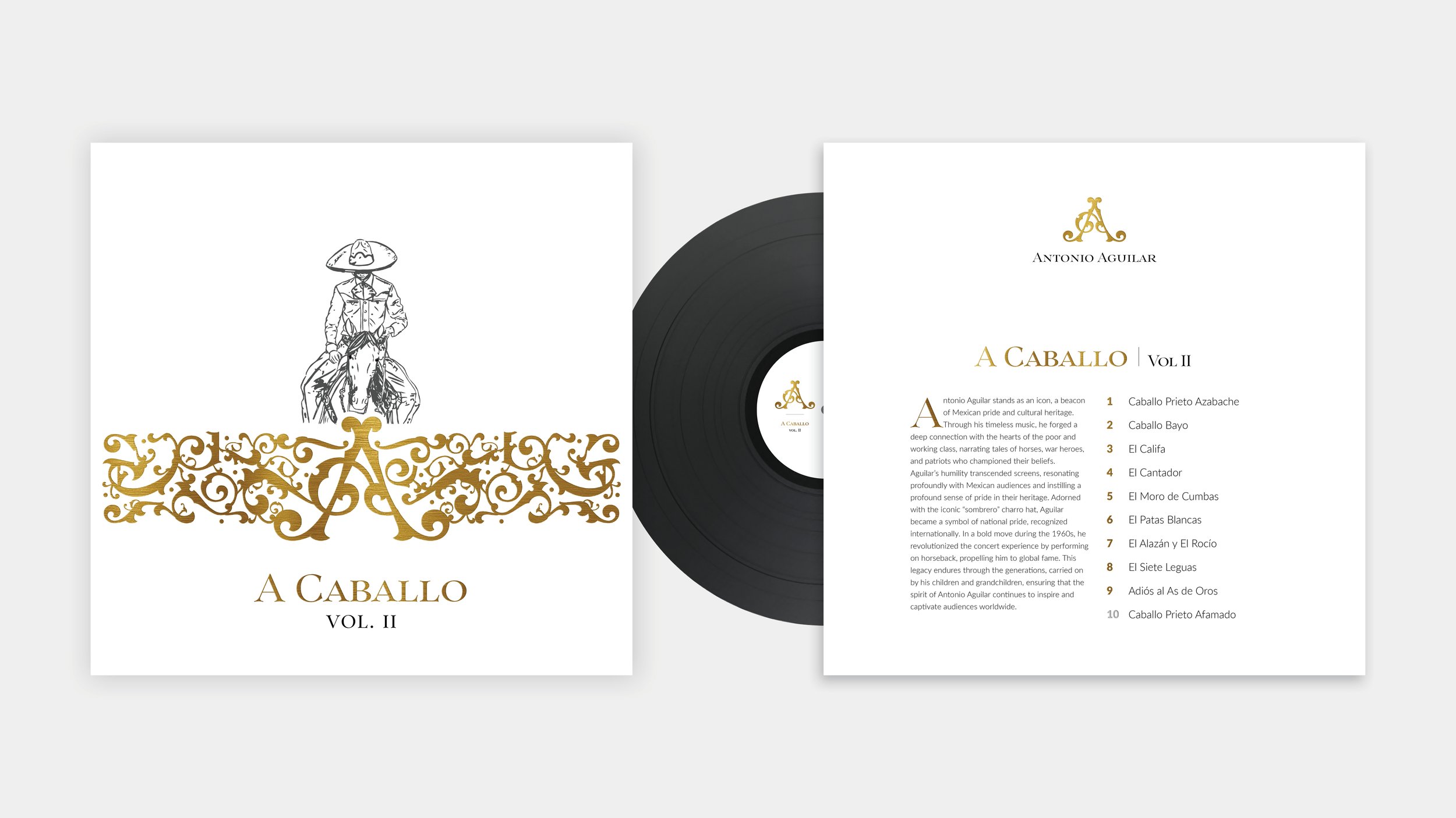 A Caballo album set, front and back covers.