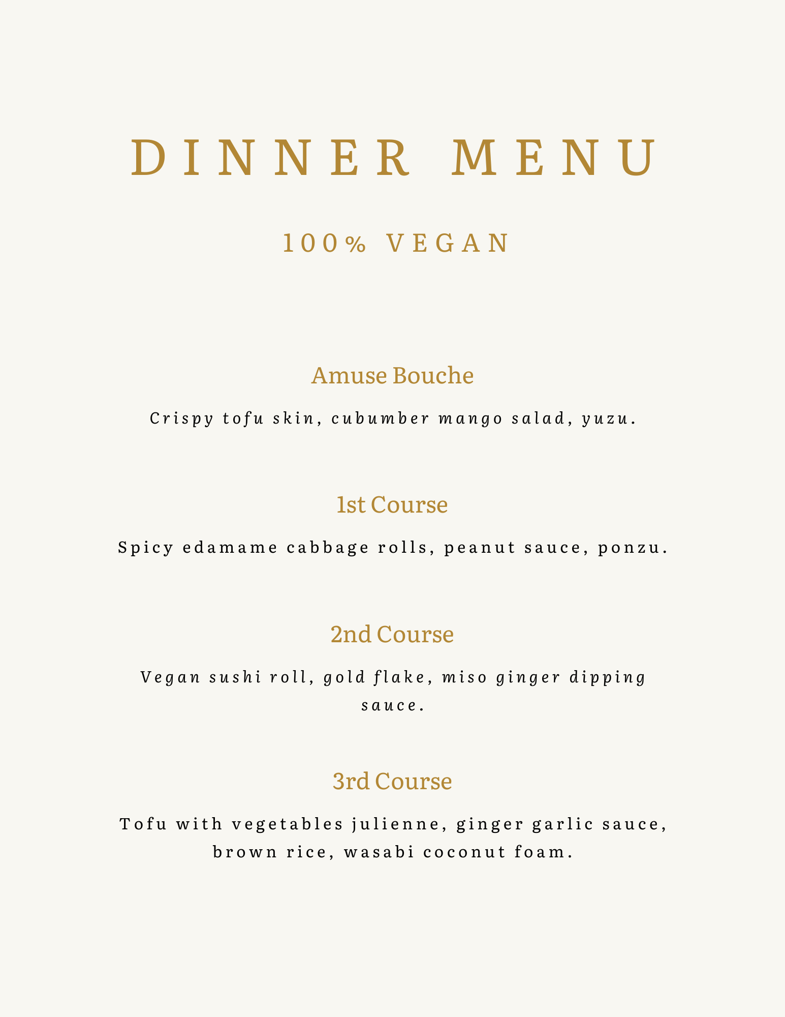 Sample Menus — Chef Taylor Slaughter