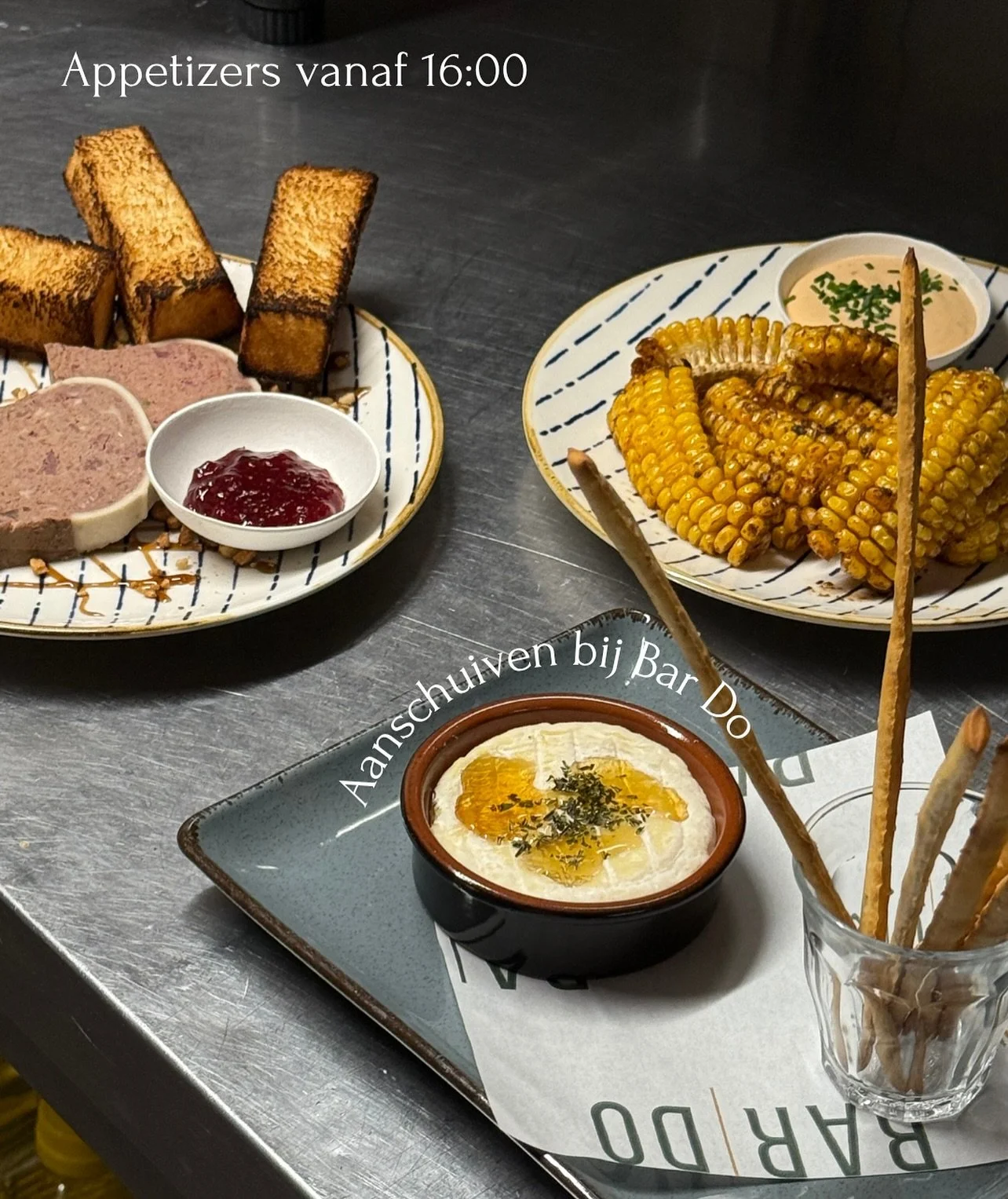 Proef de nieuwste appetizers 
Cornribs - Cheez dippers Bar Do - P&acirc;t&eacute;
