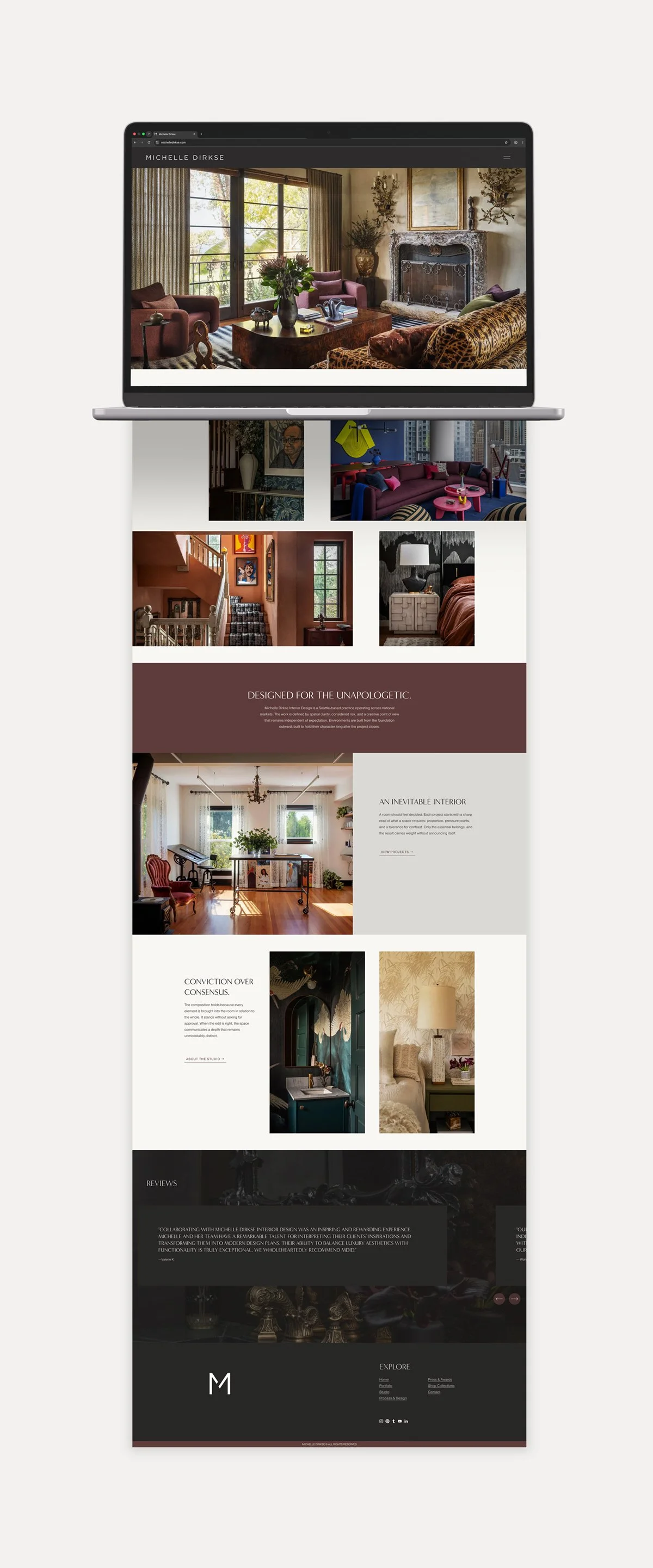 Michelle Dirske Website Design Screencapture.jpg