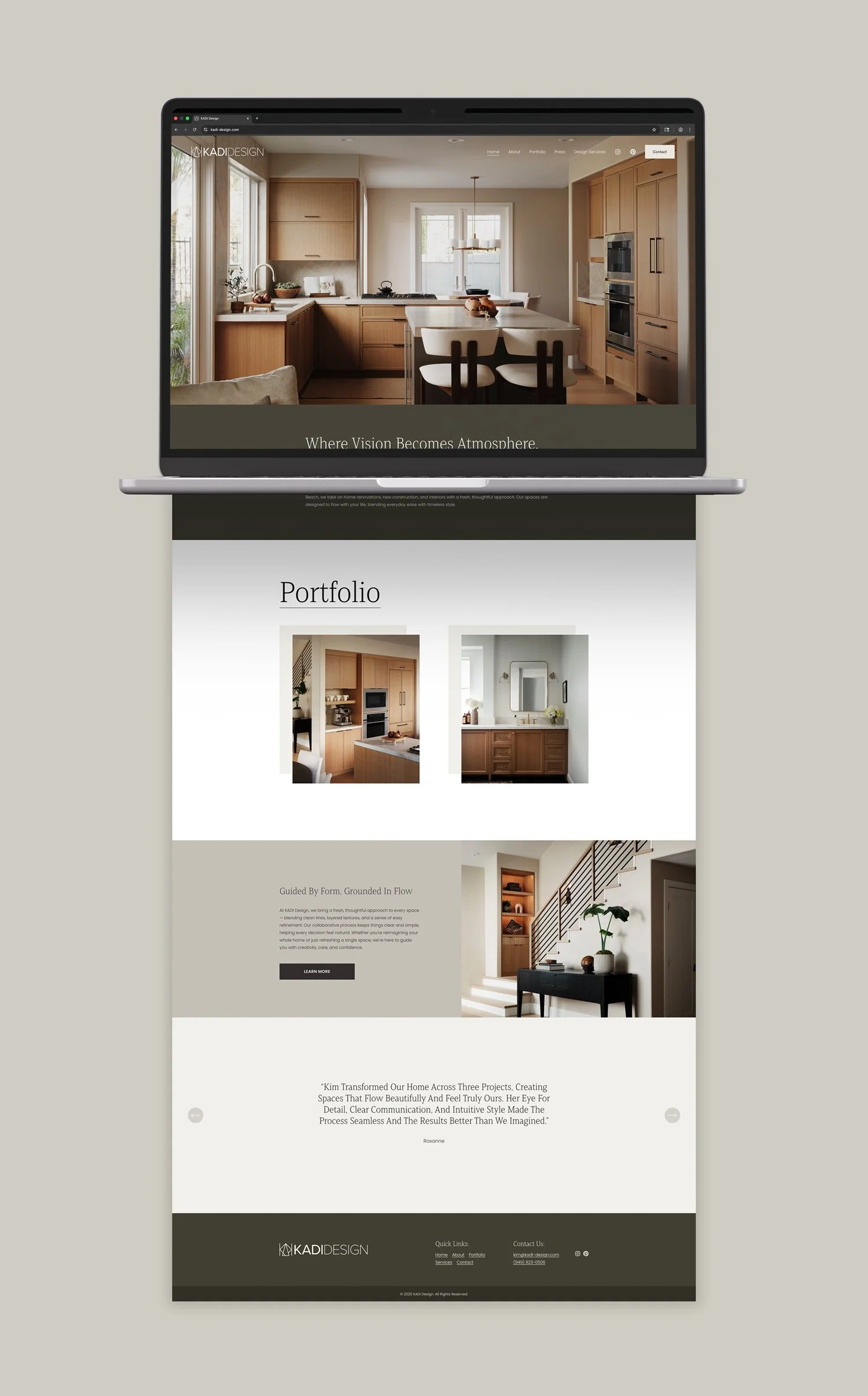 KADI Design Website Design Home Page