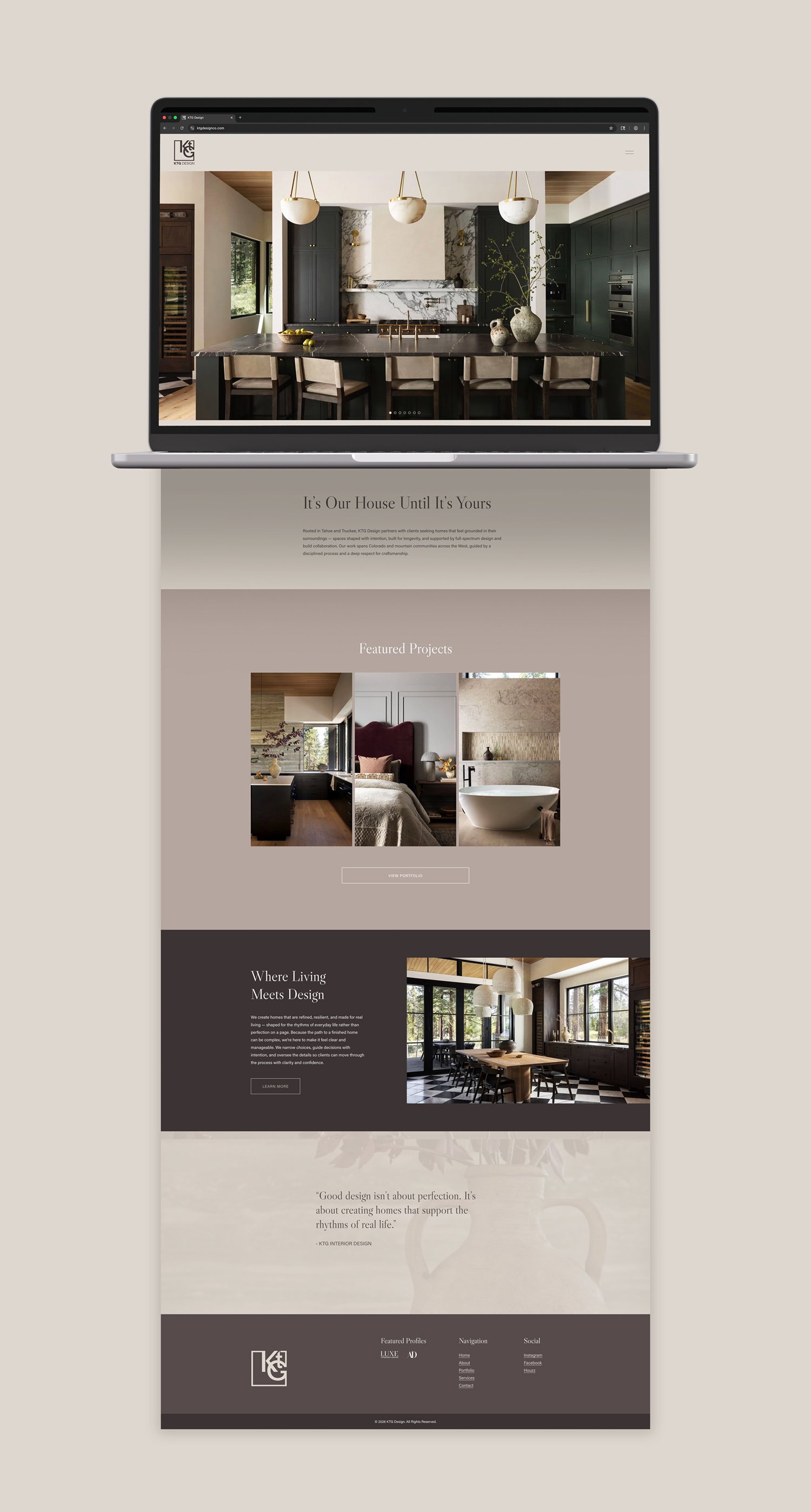 Website Design - Home Page Screencapture