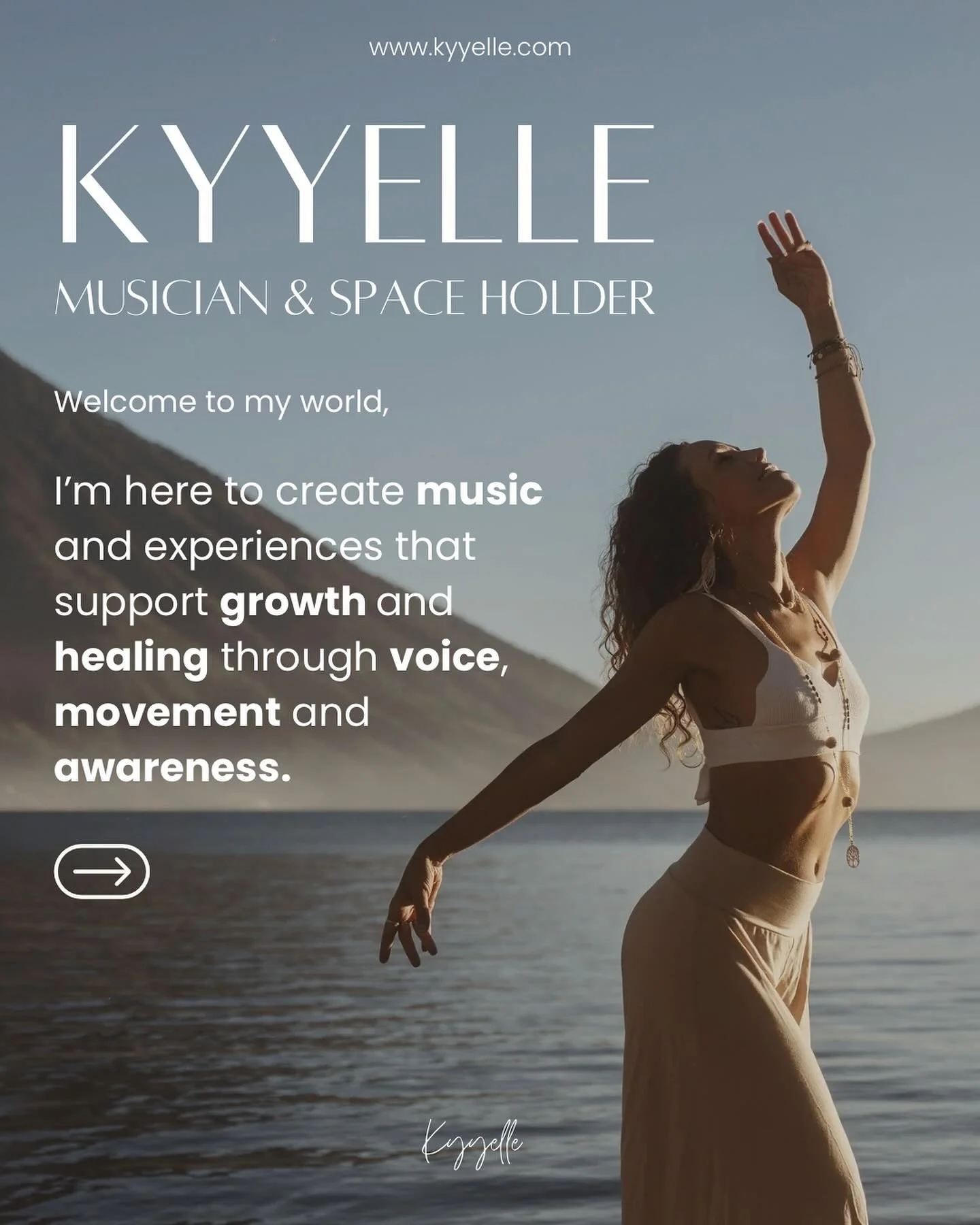 A glimpse into my world: voice, energy and creation.
If you feel it, you&rsquo;re meant to be part of it🤍

Open for collaborations ✨ DM me🙏🏽

..and a huge thank you to @rootedwithnina for her amazing pictures🤍🫶🏽

Love always,
Kyyelle

#musicism