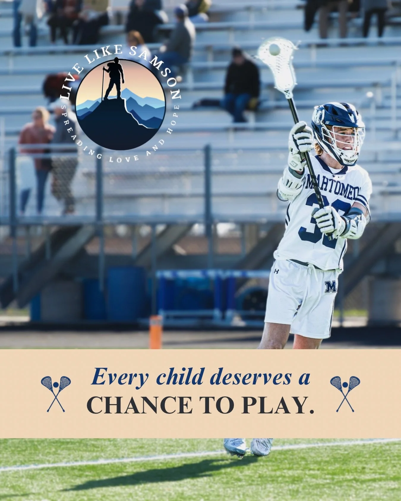 Spring is here, and just like Samson, who couldn't wait to get outside and hit the field, every kid deserves that same opportunity.
 
No child should have to sit on the sidelines because of financial barriers.

Live Like Samson exists to make sure th