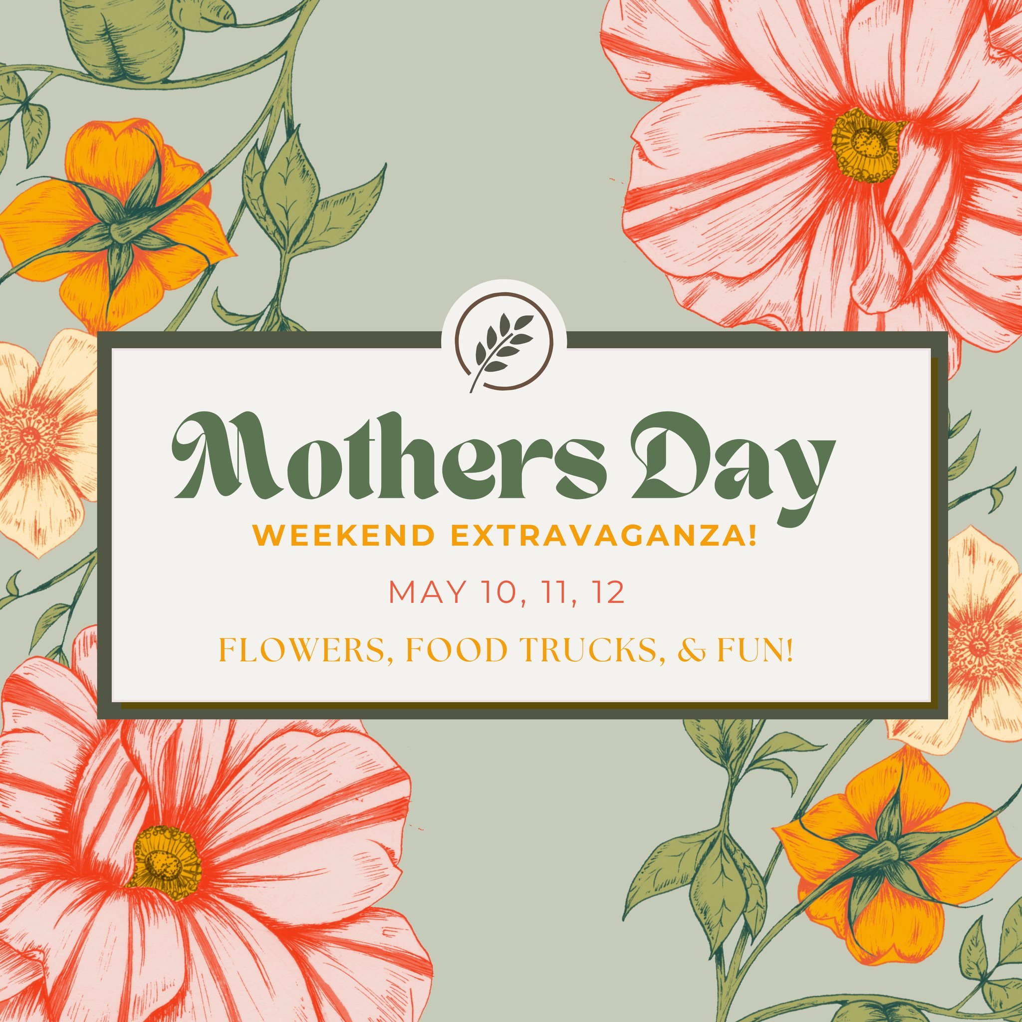 Mark your Calendars and make plans with Mom this weekend to visit Down to Earth for our Mother's Day Weekend Extravaganza!!! 🌸🌼🌺

Bring in Mom, Grandma...ALL the mothers in your life to stroll through our boutique, greenhouse and grounds. Let them