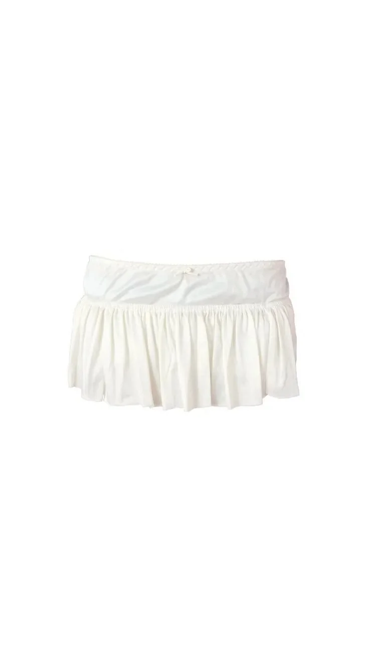 Vanilla Ribbon Micro Skirt (XS-L)