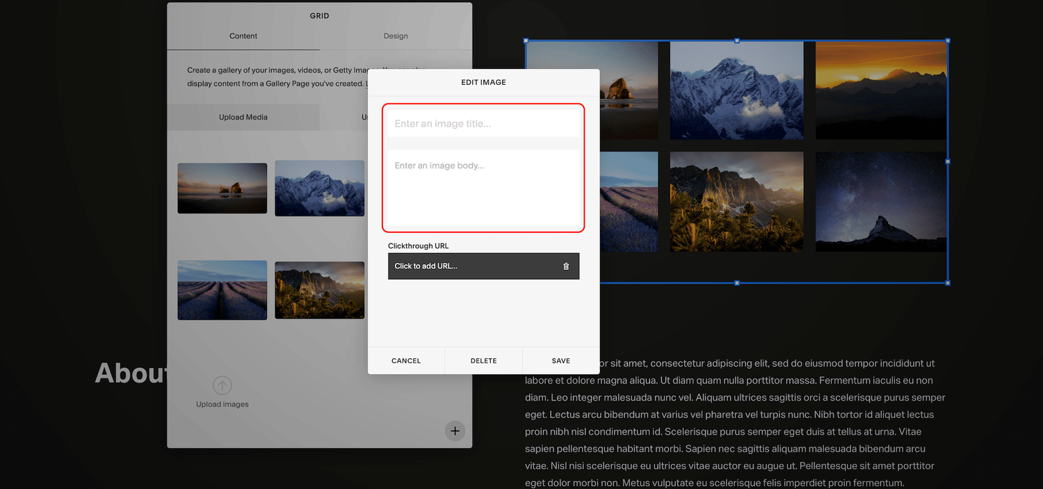 Gallery Description How to Use the Squarespace Gallery Block: A Beginner’s Guide