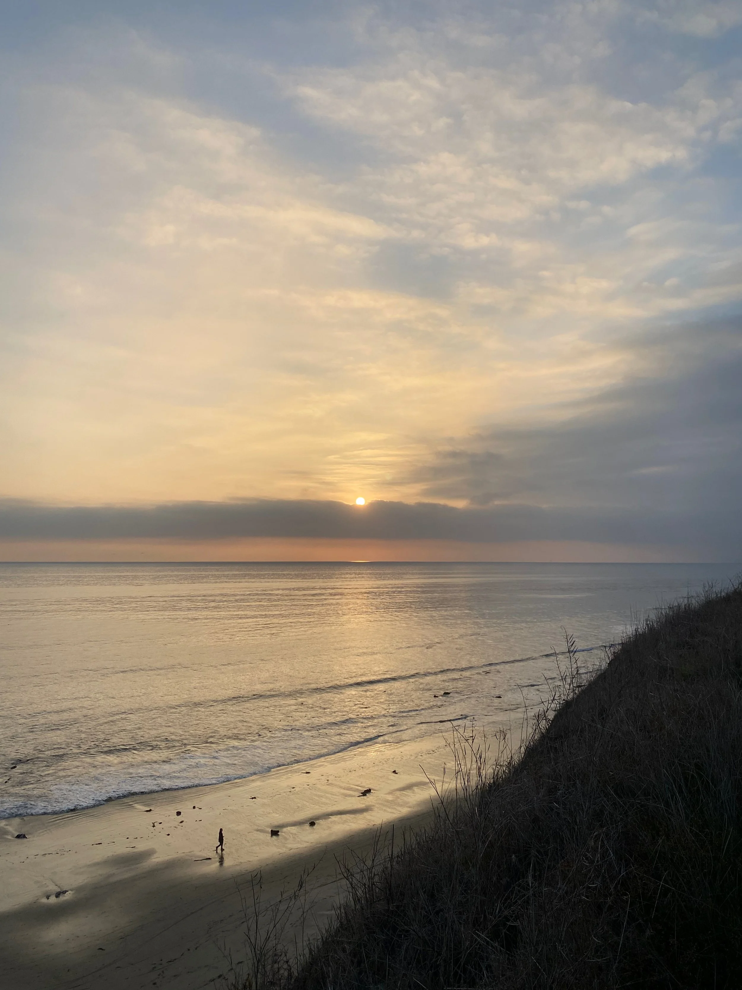 Last session of Fall 2025 Teen Nature Group Therapy sunset