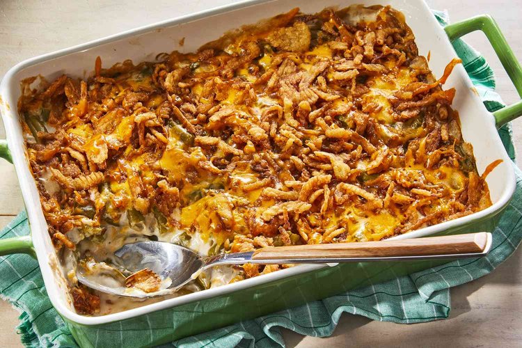 Green Bean Casserole with Crispy Fried Onions — Food for People