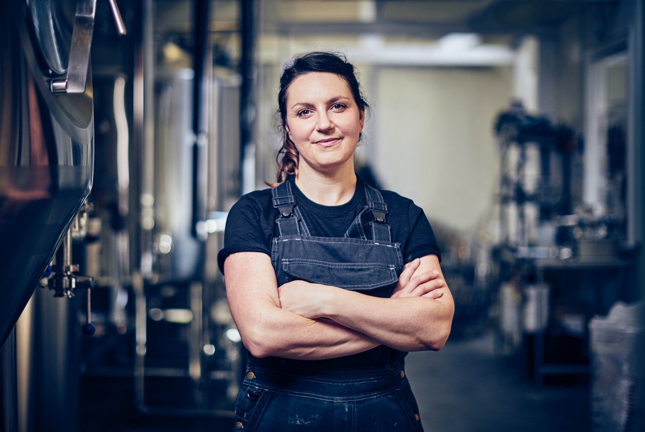 portrait of brewer, female brewer portrait, gluten free brewery, edinburgh brewery 