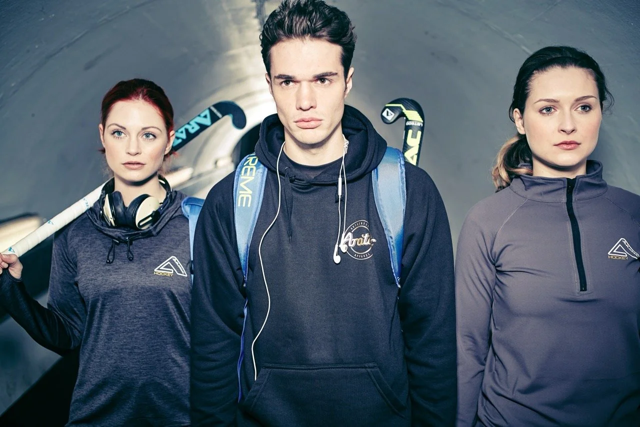 Hockey photography, sports photography surfers UK, sports advertising photography, sports fashion photography, sport apparel photography, aratac