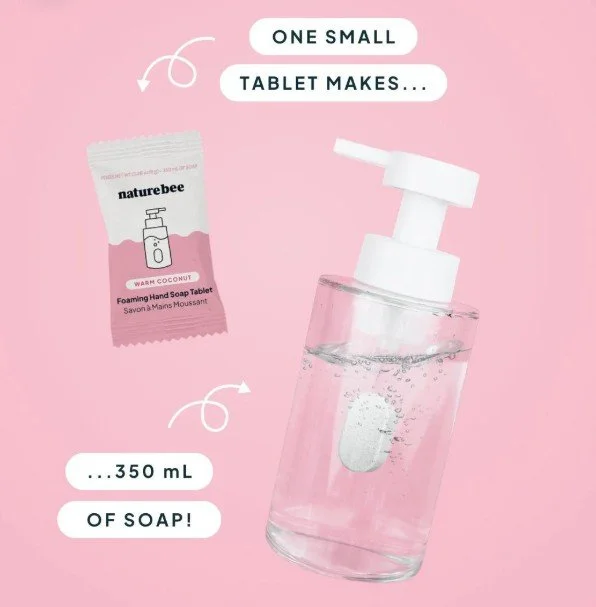 Nature bee foaming hand soap tablets 350mL of soap.jpg