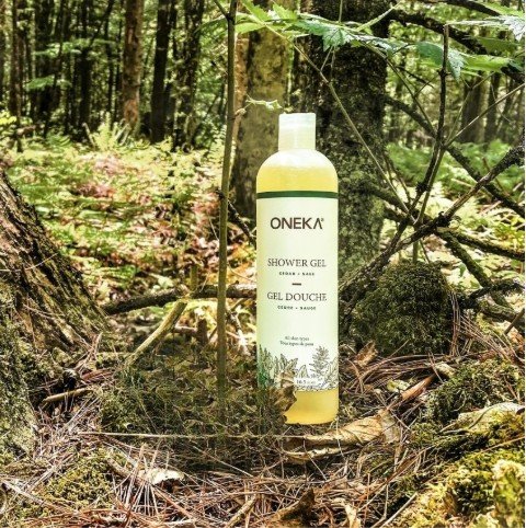 Oneka cedar and sage hand and body wash made in canada