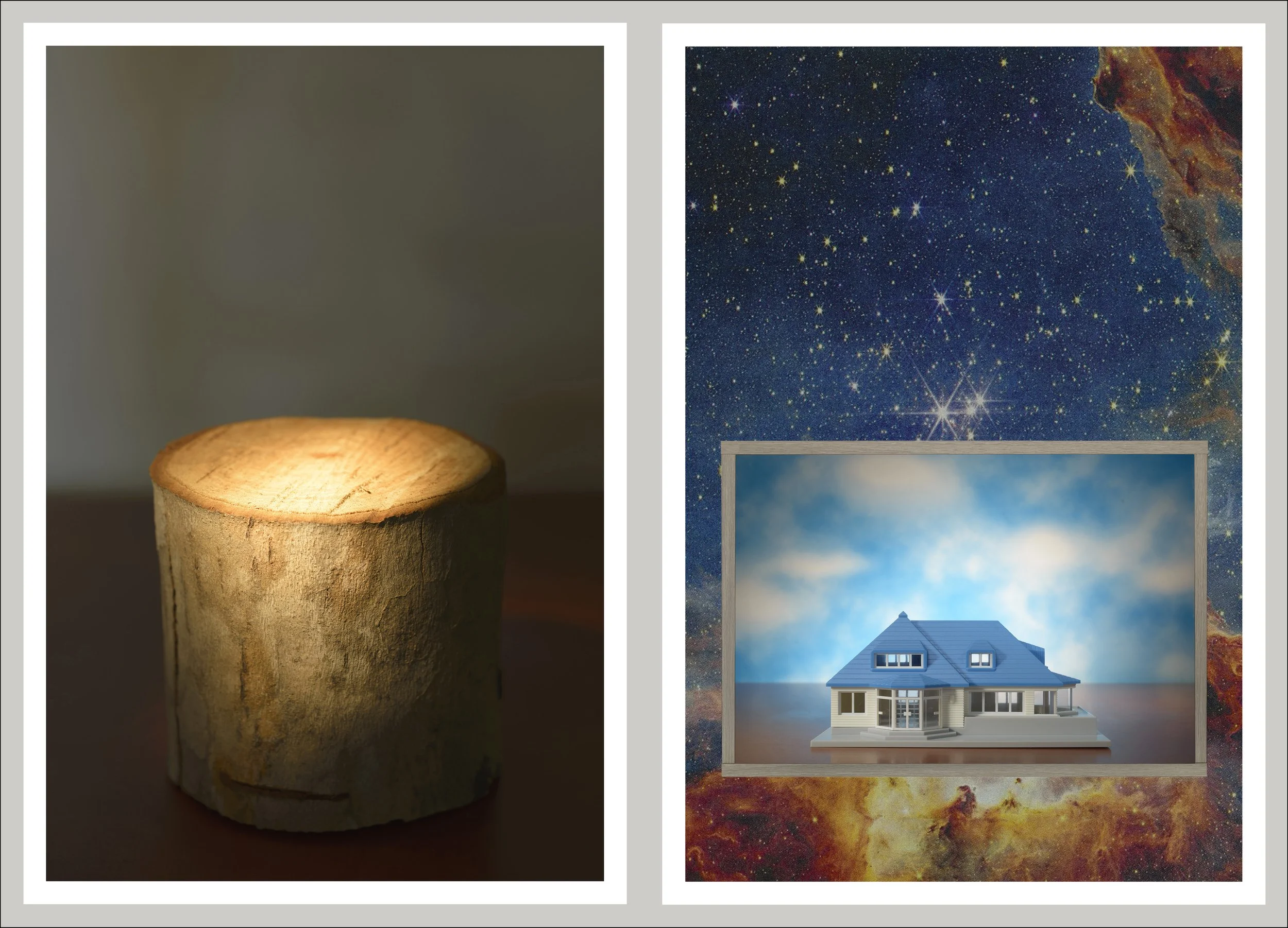 Shelf life (Webb teleschope diptych) / 19" x 26.5" / archival inkjet prints on rag paper
