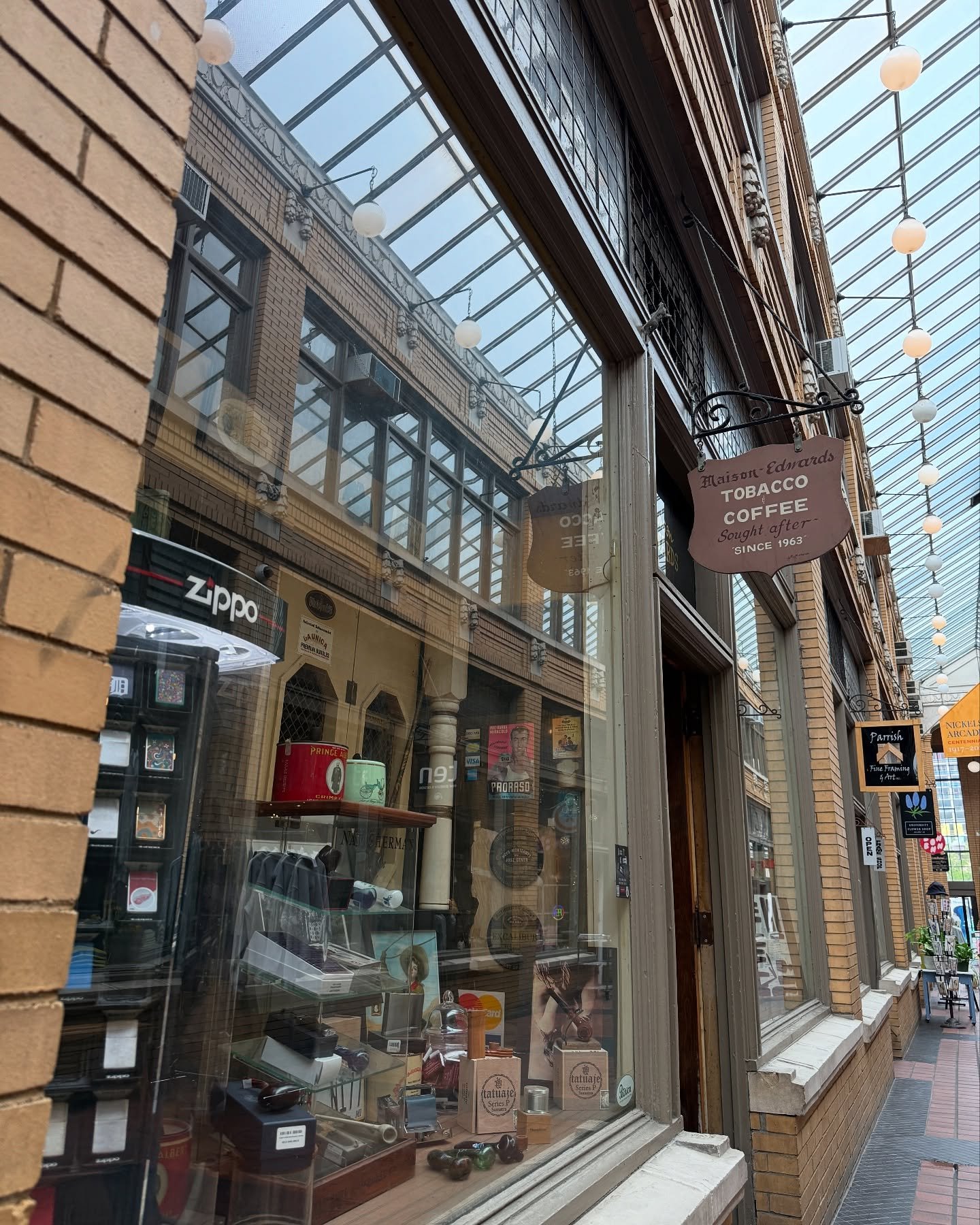 Paris? Mais non! Lovely Nickels Arcade in Ann Arbor, still bustling.