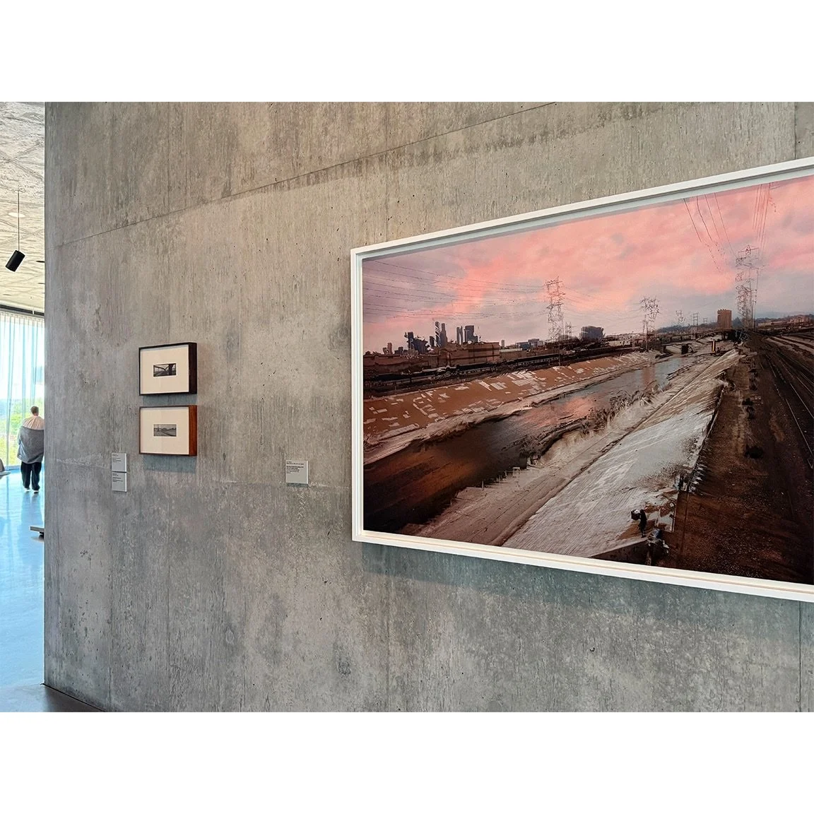 Pals at LACMA: @lane_barden and @catherineopiestudio teaching LA geography, @toddgrayla &lsquo;s beautiful allegory at the south entrance, and @kengonzalesday &lsquo;s terrifying photo in the wild west room