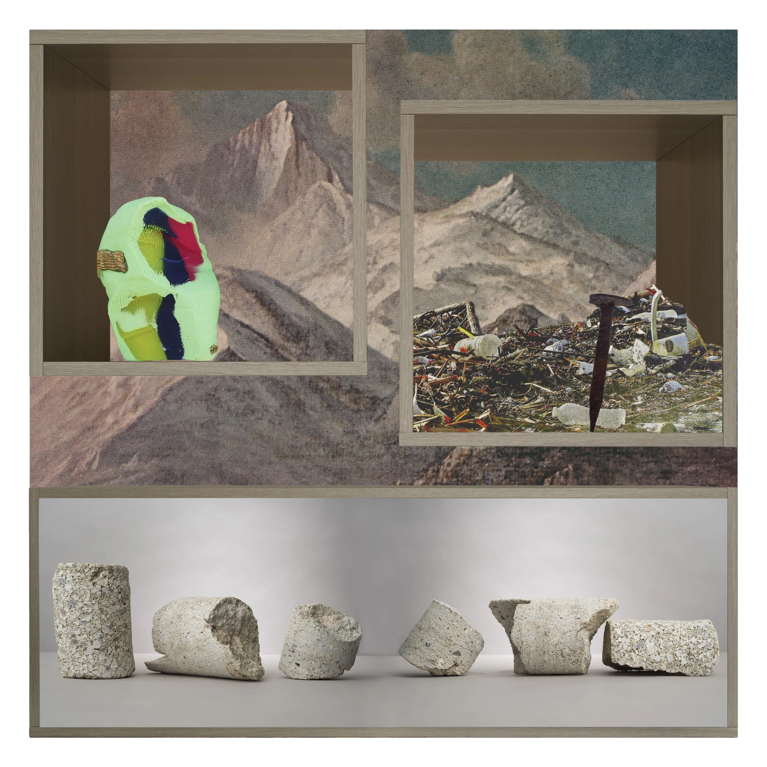 Shelf life (square #3) / 12" x 12" / archival inkjet print on canvas, with painted artist frame