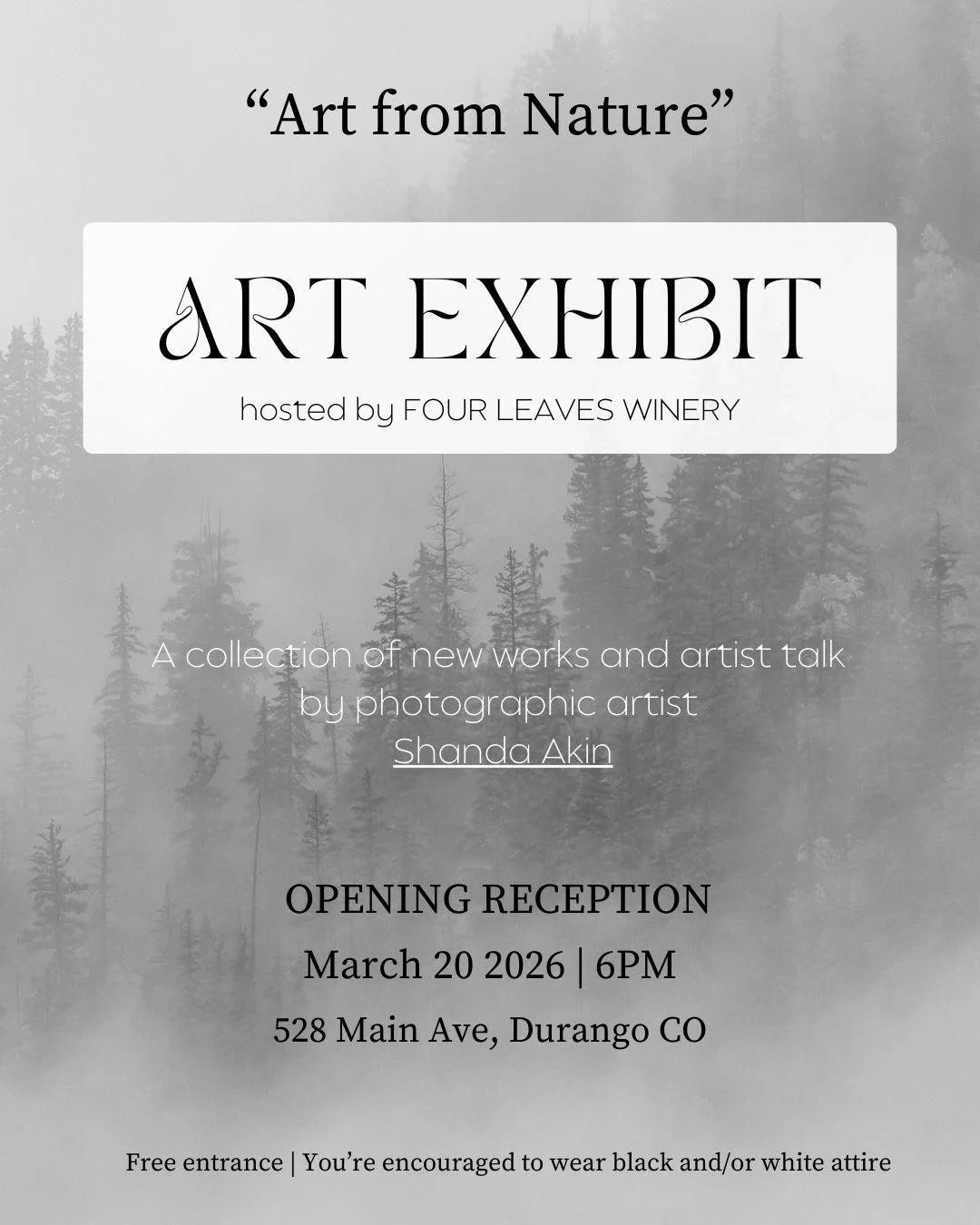 Art Exhibit Hosted by Four Leaves Winery 
