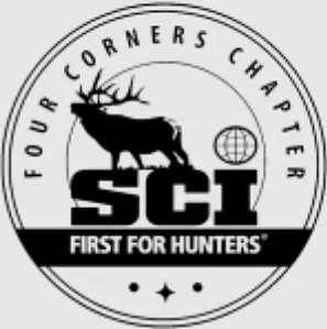 Logo for Four Corners Chapter SCI with a silhouette of a deer and the text "SCI First for Hunters".
