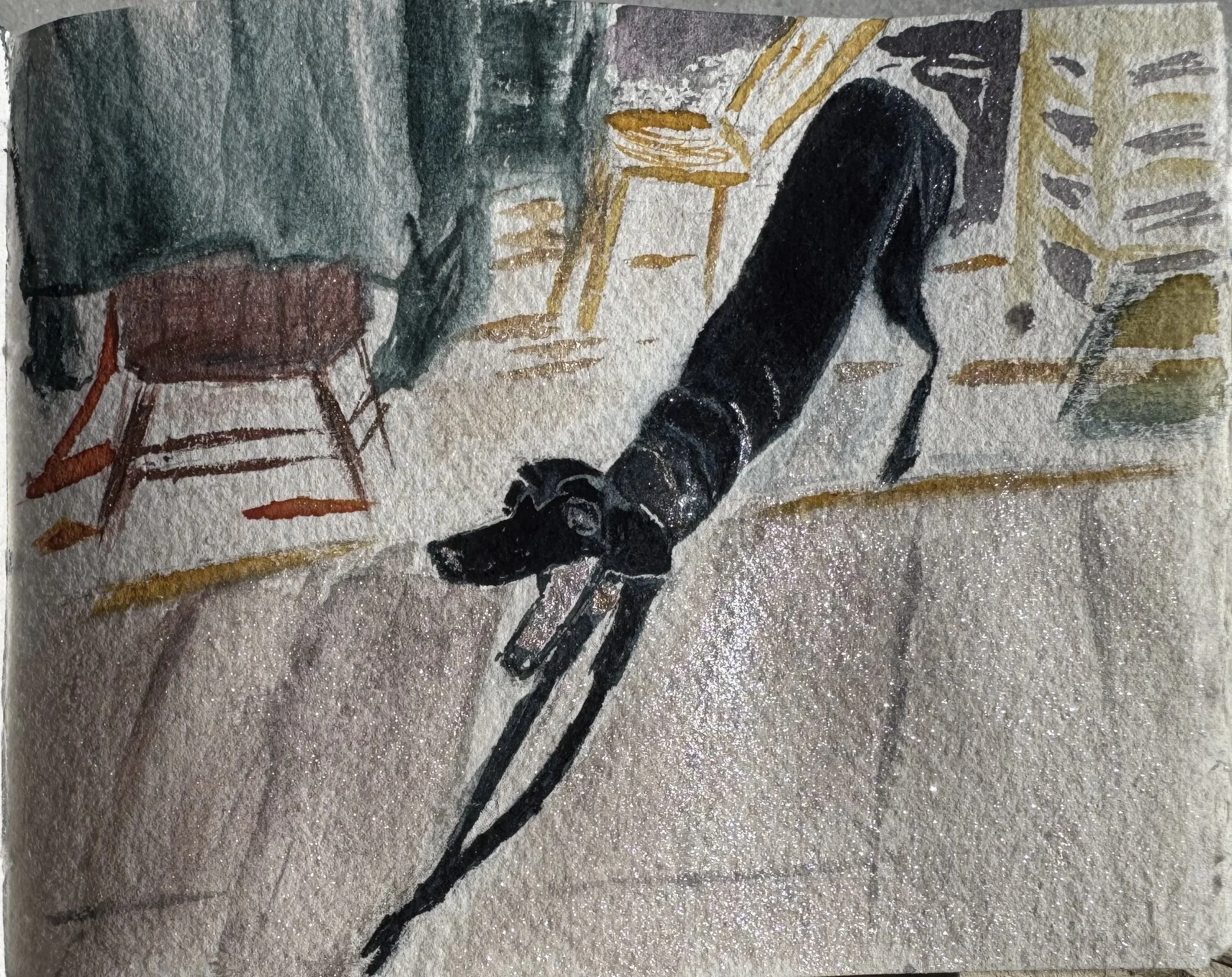 Dog Friend and Breaking Chair