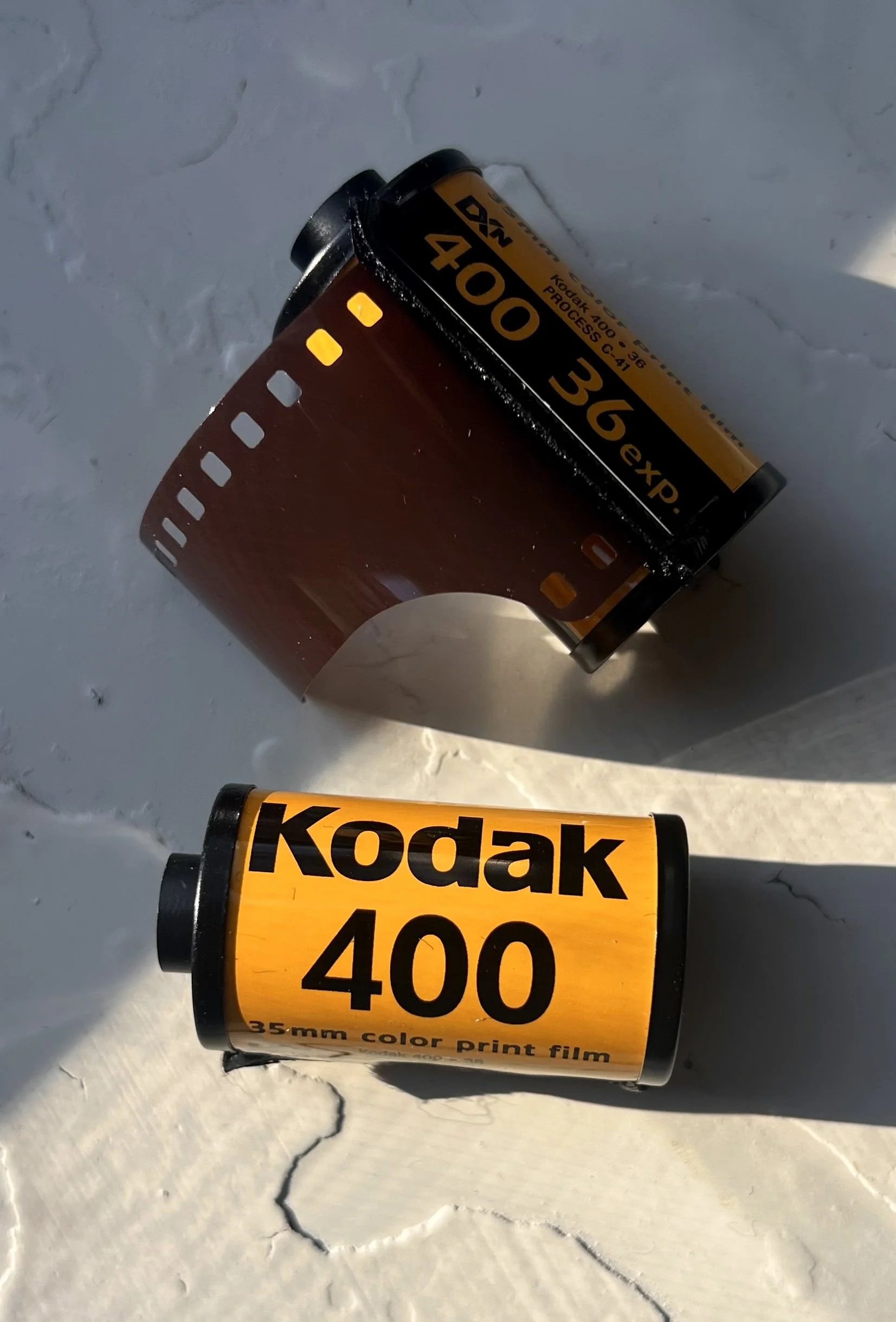 two rolls of kodak 35mm film