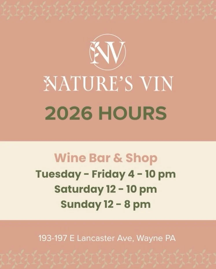 Our 2026 hours! 🥳 Visit soon! 🍷